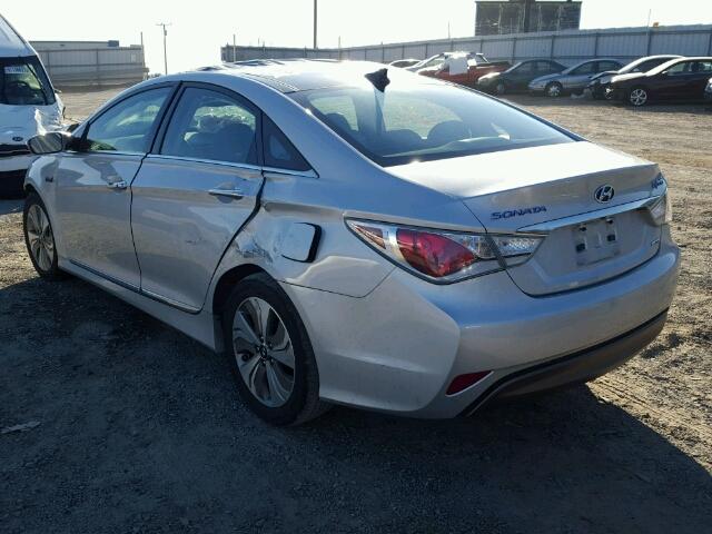 KMHEC4A44FA131260 - 2015 HYUNDAI SONATA HYB SILVER photo 3