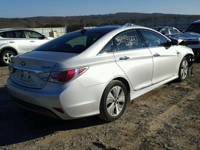 KMHEC4A44FA131260 - 2015 HYUNDAI SONATA HYB SILVER photo 4