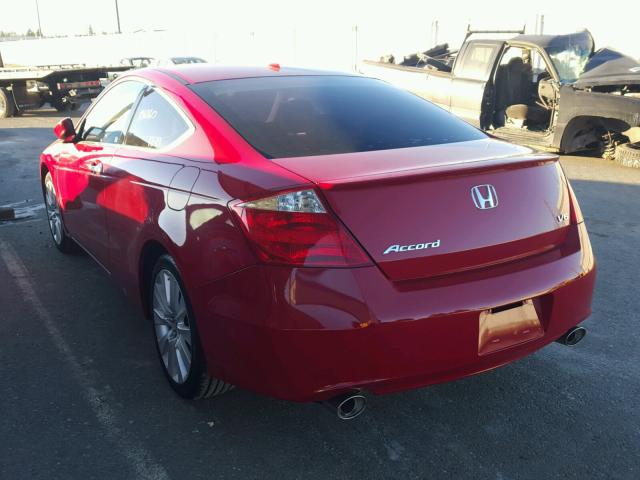 1HGCS22818A013322 - 2008 HONDA ACCORD EXL RED photo 3