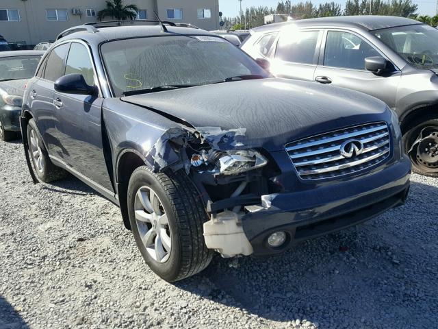 JNRAS08W45X206489 - 2005 INFINITI FX35 BLUE photo 1