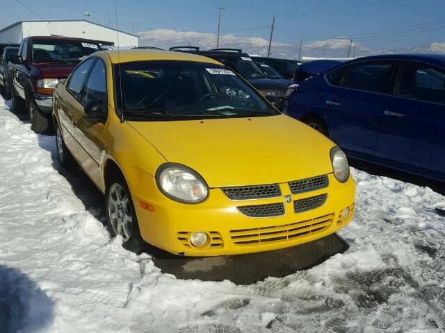 1B3ES56C23D100436 - 2003 DODGE NEON SXT YELLOW photo 1