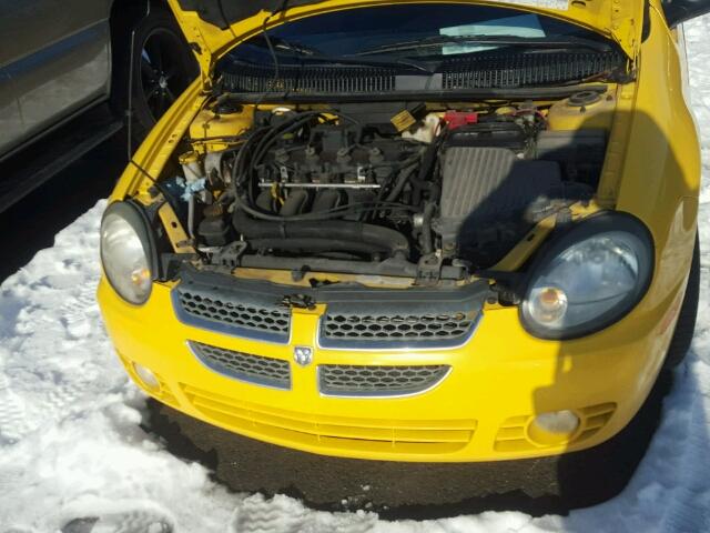 1B3ES56C23D100436 - 2003 DODGE NEON SXT YELLOW photo 7