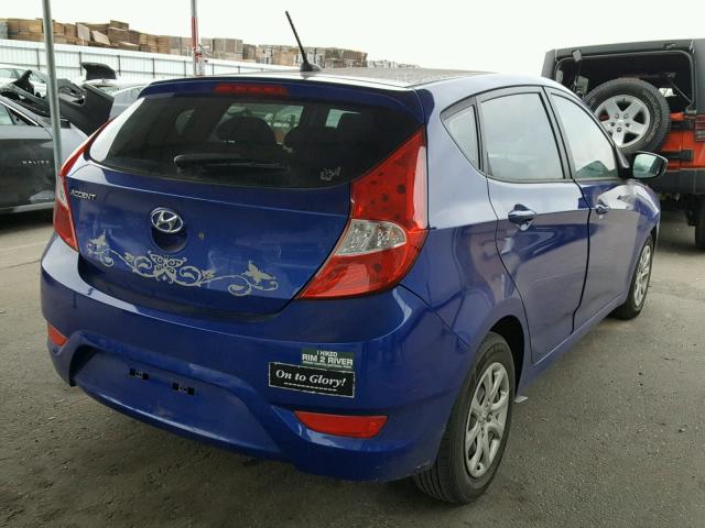 KMHCT5AE7DU092939 - 2013 HYUNDAI ACCENT GLS BLUE photo 4