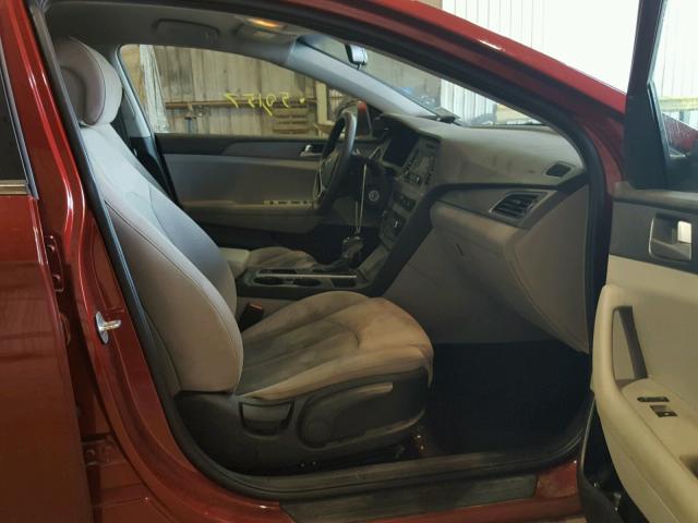 5NPE24AF7GH418692 - 2016 HYUNDAI SONATA SE RED photo 5