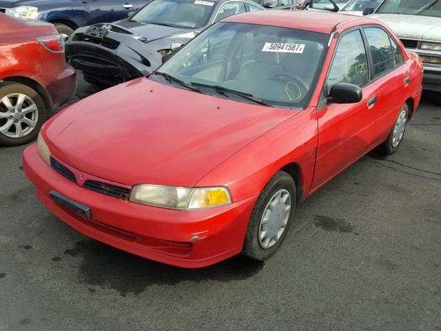 JA3AY26C21U022343 - 2001 MITSUBISHI MIRAGE ES RED photo 2