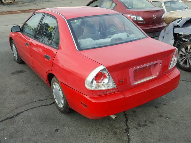 JA3AY26C21U022343 - 2001 MITSUBISHI MIRAGE ES RED photo 3