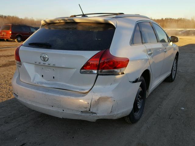 4T3ZA3BB1AU033042 - 2010 TOYOTA VENZA BASE WHITE photo 4