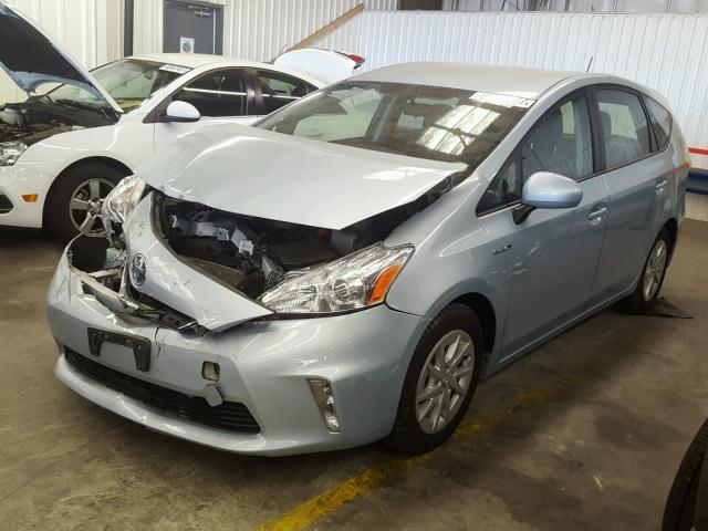 JTDZN3EU0C3125752 - 2012 TOYOTA PRIUS V BLUE photo 2