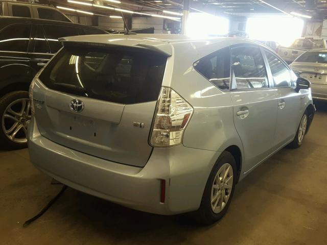 JTDZN3EU0C3125752 - 2012 TOYOTA PRIUS V BLUE photo 4