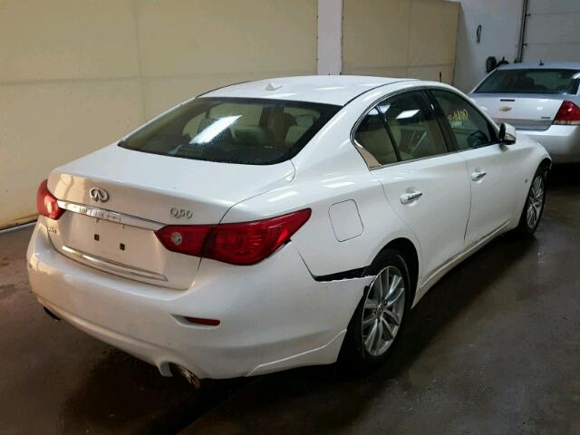 JN1BV7AR7FM419046 - 2015 INFINITI Q50 BASE Білий фото 4