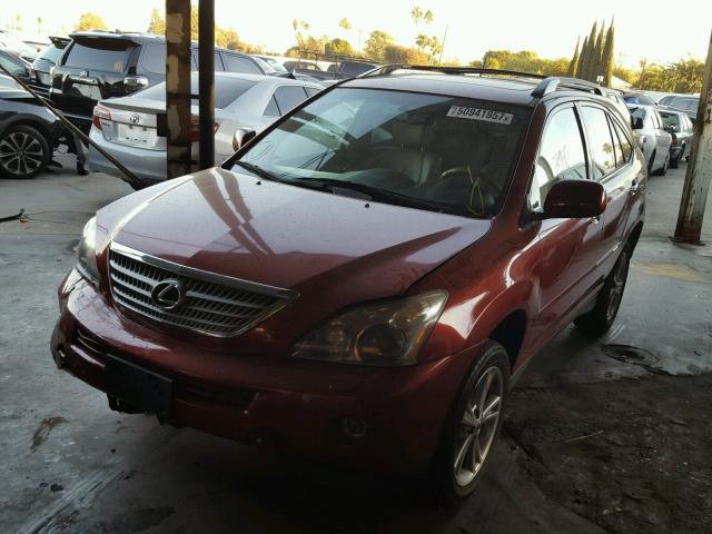 JTJGW31U082010010 - 2008 LEXUS RX 400H RED photo 2