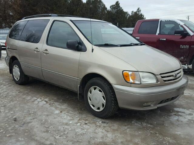 4T3ZF13C42U432123 - 2002 TOYOTA SIENNA LE BEIGE photo 1