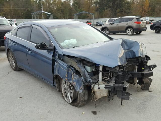 5NPE24AF4FH142888 - 2015 HYUNDAI SONATA SE BLUE photo 1