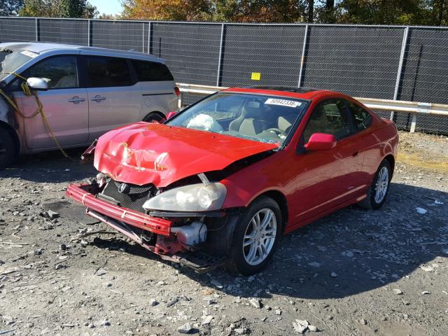 JH4DC54885S014261 - 2005 ACURA RSX RED photo 2