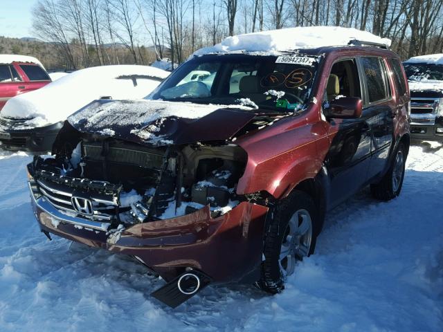 5FNYF4H43DB041892 - 2013 HONDA PILOT EX MAROON photo 2