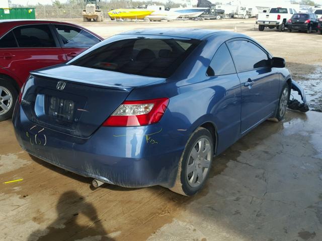 2HGFG11668H500784 - 2008 HONDA CIVIC LX BLUE photo 4