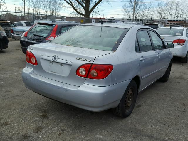 1NXBR32E25Z546691 - 2005 TOYOTA COROLLA CE SILVER photo 4