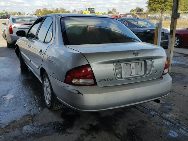 3N1CB51D42L666423 - 2002 NISSAN SENTRA XE SILVER photo 3