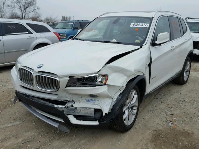 5UXWX7C5XBL734117 - 2011 BMW X3 XDRIVE3 WHITE photo 2