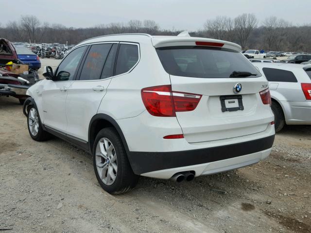 5UXWX7C5XBL734117 - 2011 BMW X3 XDRIVE3 WHITE photo 3