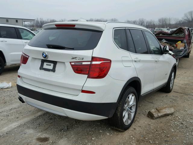 5UXWX7C5XBL734117 - 2011 BMW X3 XDRIVE3 WHITE photo 4