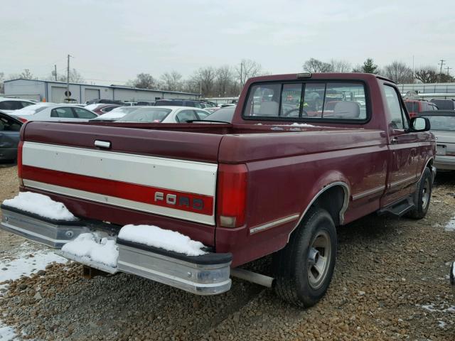 1FTEF15N3NPA18392 - 1992 FORD F150 RED photo 4