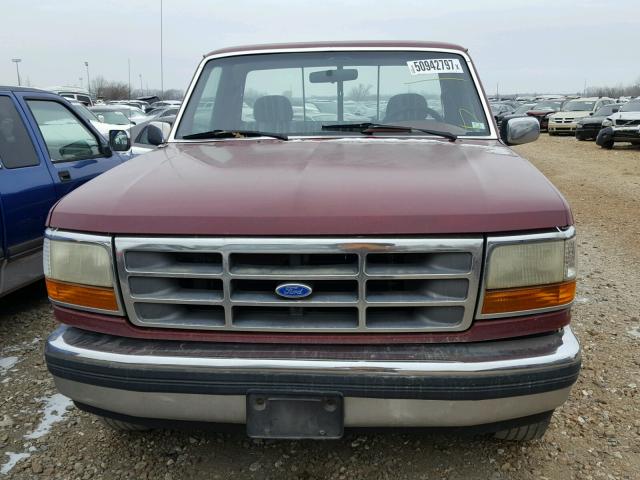 1FTEF15N3NPA18392 - 1992 FORD F150 RED photo 9