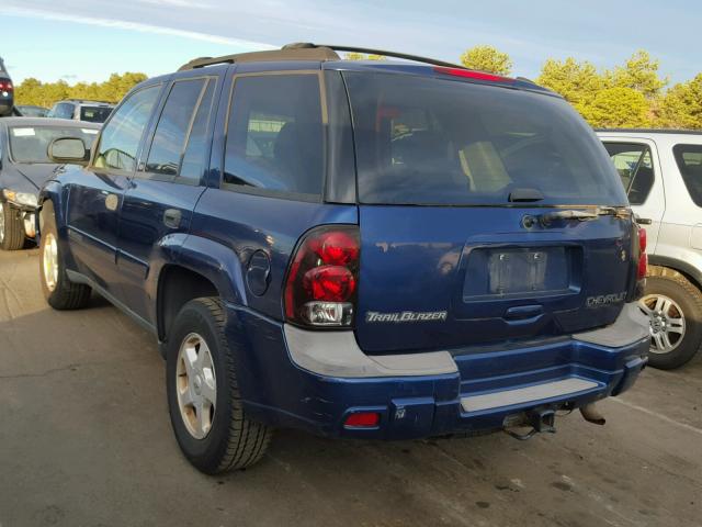 1GNDT13S822496059 - 2002 CHEVROLET TRAILBLAZE BLUE photo 3