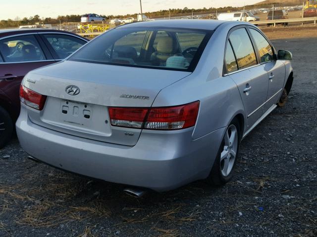 5NPEU46F76H026684 - 2006 HYUNDAI SONATA GLS SILVER photo 4