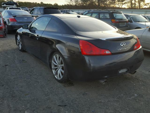 JNKCV64E88M127332 - 2008 INFINITI G37 BASE BLACK photo 3