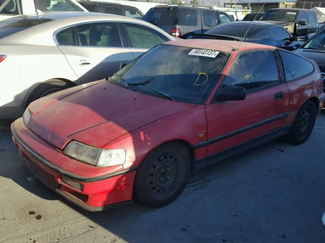 JHMED8351KS010719 - 1989 HONDA CIVIC CRX RED photo 2