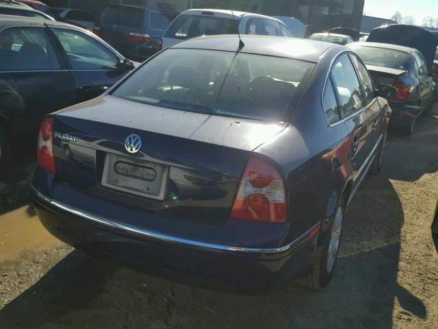 WVWPD63B32P063185 - 2002 VOLKSWAGEN PASSAT GLS BLUE photo 4