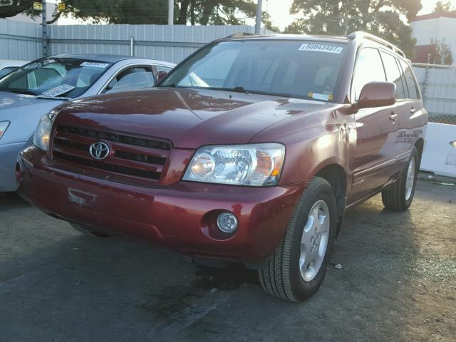 JTEDP21A550057197 - 2005 TOYOTA HIGHLANDER RED photo 2