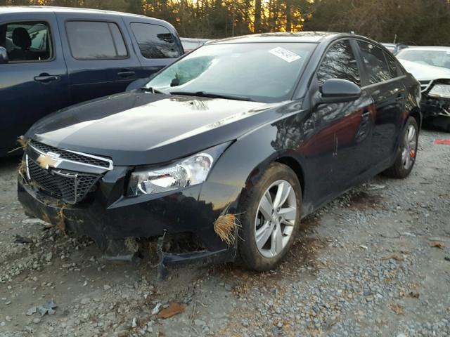 1G1P75SZ7E7451761 - 2014 CHEVROLET CRUZE BLACK photo 2