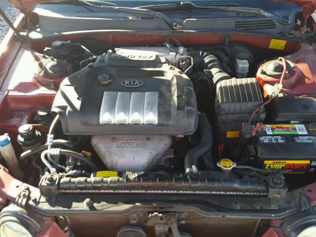 KNAGD126545325775 - 2004 KIA OPTIMA LX MAROON photo 7