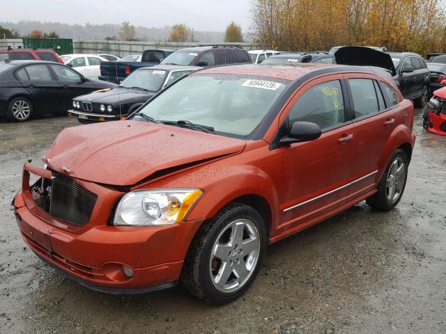 1B3HB78K17D156936 - 2007 DODGE CALIBER R/ ORANGE photo 2