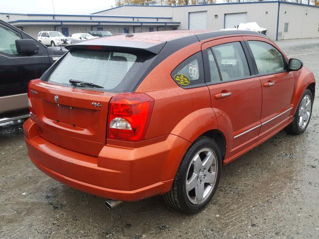 1B3HB78K17D156936 - 2007 DODGE CALIBER R/ ORANGE photo 4