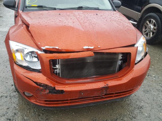 1B3HB78K17D156936 - 2007 DODGE CALIBER R/ ORANGE photo 9