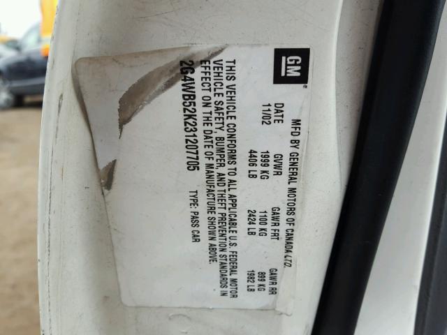 2G4WB52K231207705 - 2003 BUICK REGAL LS WHITE photo 10