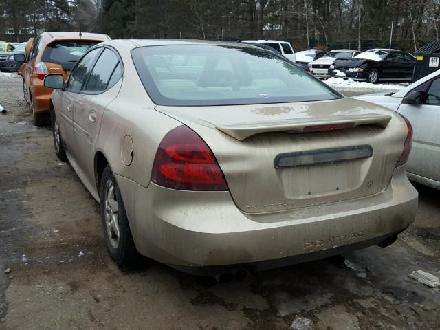 2G2WS542141362785 - 2004 PONTIAC GRAND PRIX BEIGE photo 3