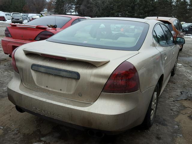 2G2WS542141362785 - 2004 PONTIAC GRAND PRIX BEIGE photo 4