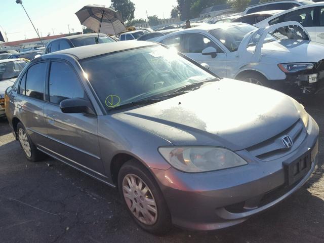 2HGES16514H515357 - 2004 HONDA CIVIC LX GRAY photo 1