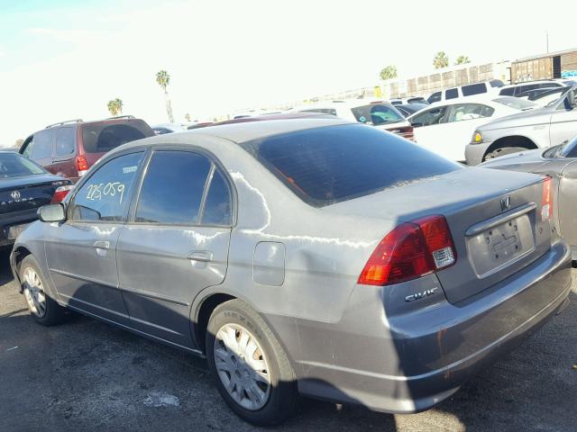 2HGES16514H515357 - 2004 HONDA CIVIC LX GRAY photo 3