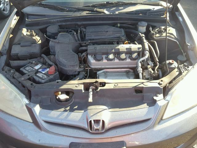 2HGES16514H515357 - 2004 HONDA CIVIC LX GRAY photo 7