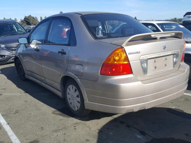 JS2RA62S555256379 - 2005 SUZUKI AERIO S GRAY photo 3