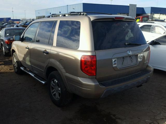 2HKYF18653H617868 - 2003 HONDA PILOT EXL GOLD photo 3