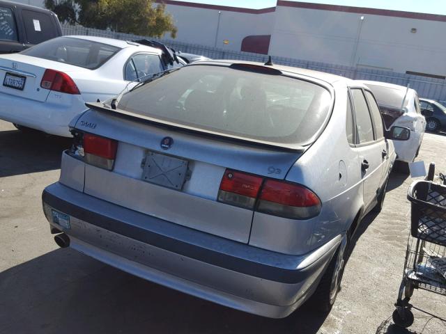 YS3DF58K012020296 - 2001 SAAB 9-3 SE SILVER photo 4