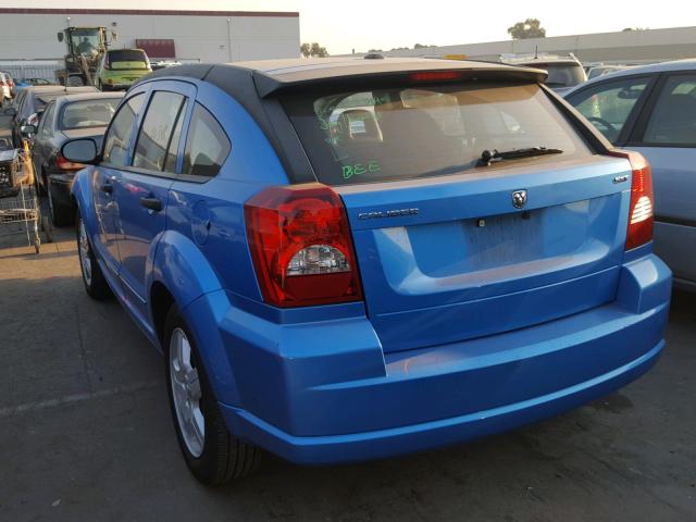 1B3HB48B78D797220 - 2008 DODGE CALIBER SX BLUE photo 3