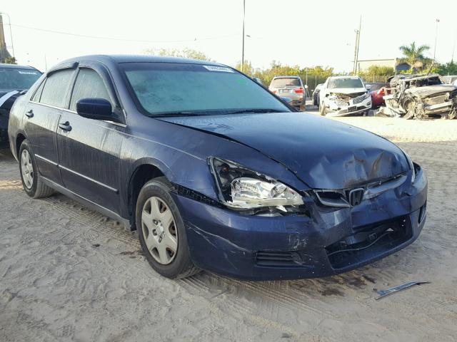 3HGCM56446G705754 - 2006 HONDA ACCORD LX BLUE photo 1