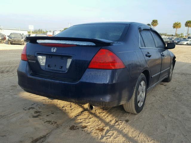 3HGCM56446G705754 - 2006 HONDA ACCORD LX BLUE photo 4